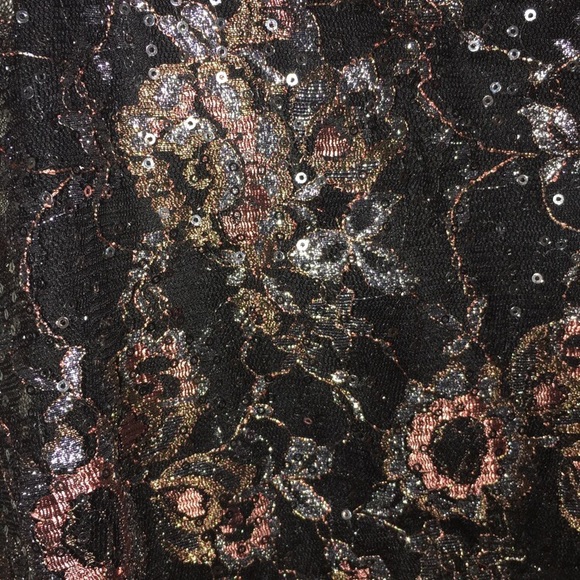 Altar’d State black dress with sequin top overlay - Picture 4 of 6